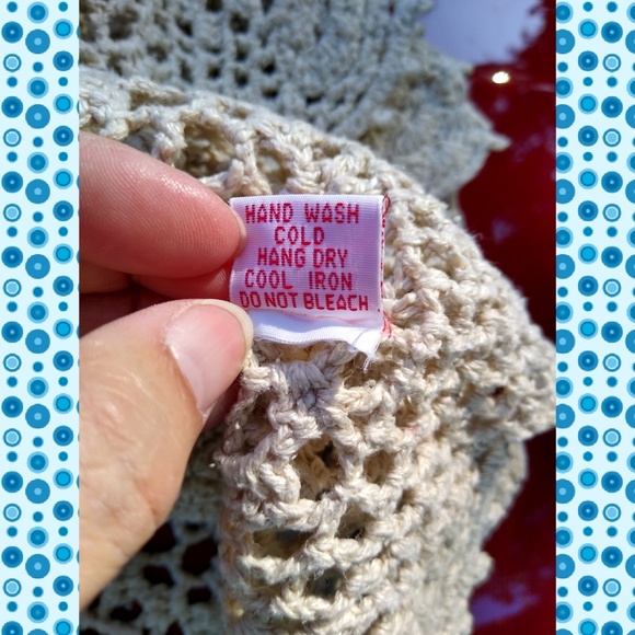 Vintage SILKTIME crochet boho vest 100% silk - Picture 5 of 5